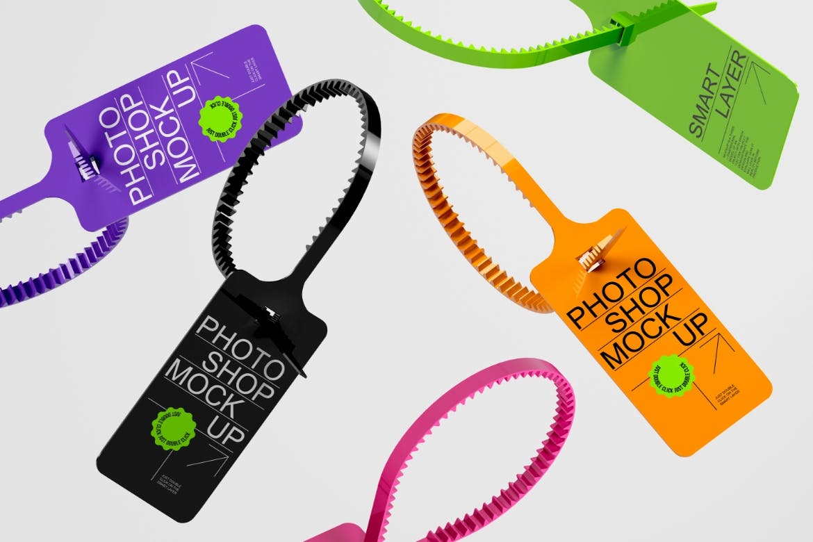 塑料标签设计样机集 Plastic Tag Mockup Set 样机素材 sucaiwan.com