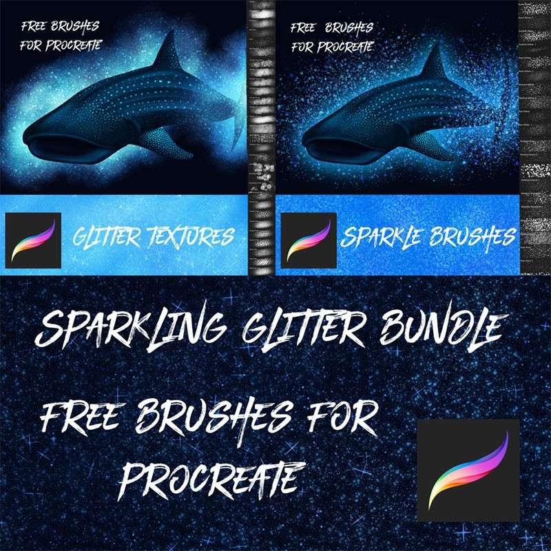 Procreate闪亮光效笔刷 笔刷资源 sucaiwan.com