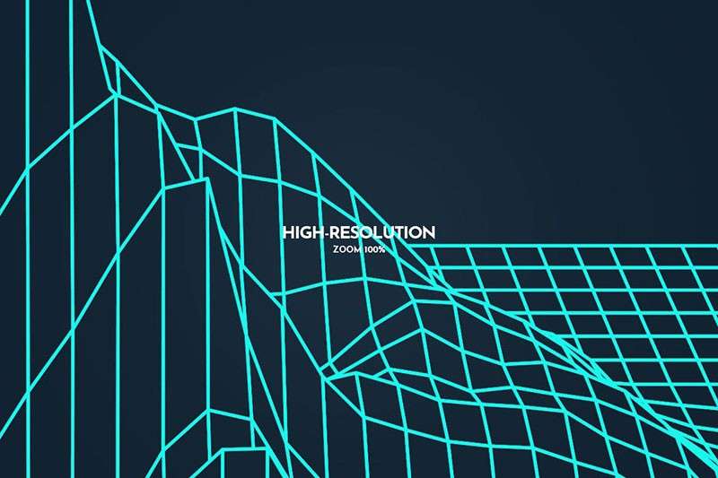 10个山脉网格PS笔刷 笔刷资源 sucaiwan.com