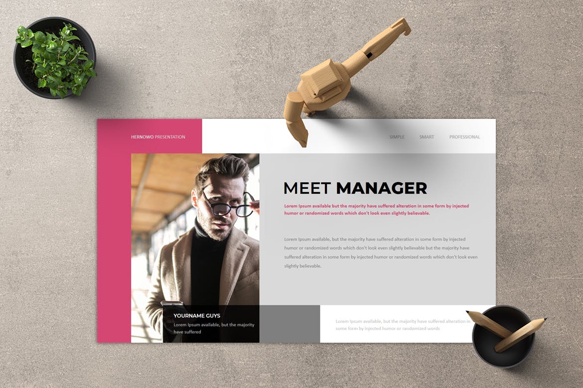 企业产品展示演示文稿PPT模板 Hernowo – Powerpoint Template 幻灯图表 sucaiwan.com