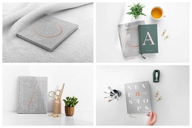 20个精装书本封面设计展示样机PSD模板 样机素材 sucaiwan.com