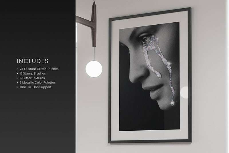 35+闪粉亮片Procreate笔刷套装 笔刷资源 sucaiwan.com