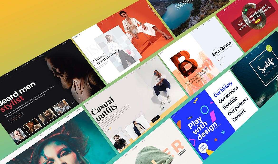 42个透视角度UI设计作品展示样机模板PSD 样机素材 sucaiwan.com