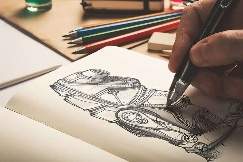 12个素描草图手绘场景样机PSD模板 样机素材 sucaiwan.com