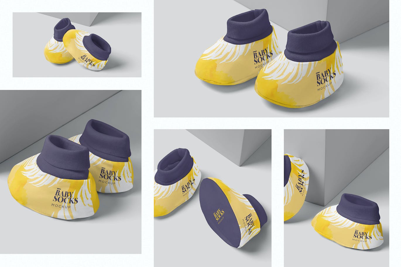 新生儿靴子设计样机 Newborn Booties Mockups 样机素材 sucaiwan.com
