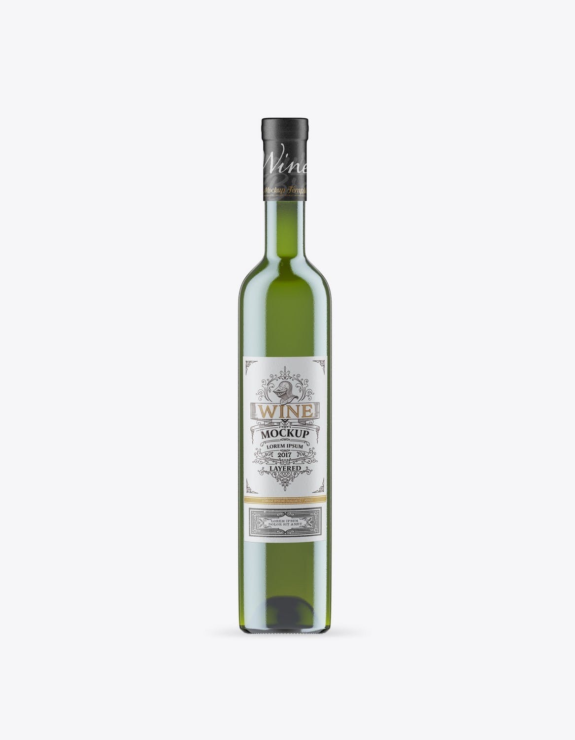 葡萄酒瓶包装设计样机 Set Wine Bottles Mockup 样机素材 sucaiwan.com