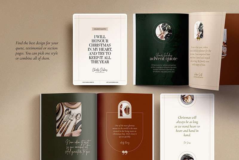节日礼品画册设计模板InDesign CANVA源文件 样机素材 sucaiwan.com