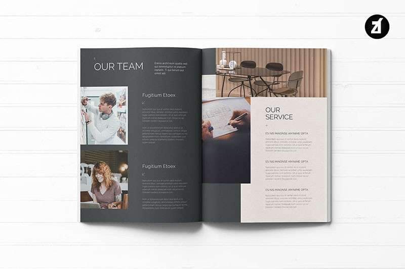 北欧现代家具宣传画册InDesign设计模板 样机素材 sucaiwan.com