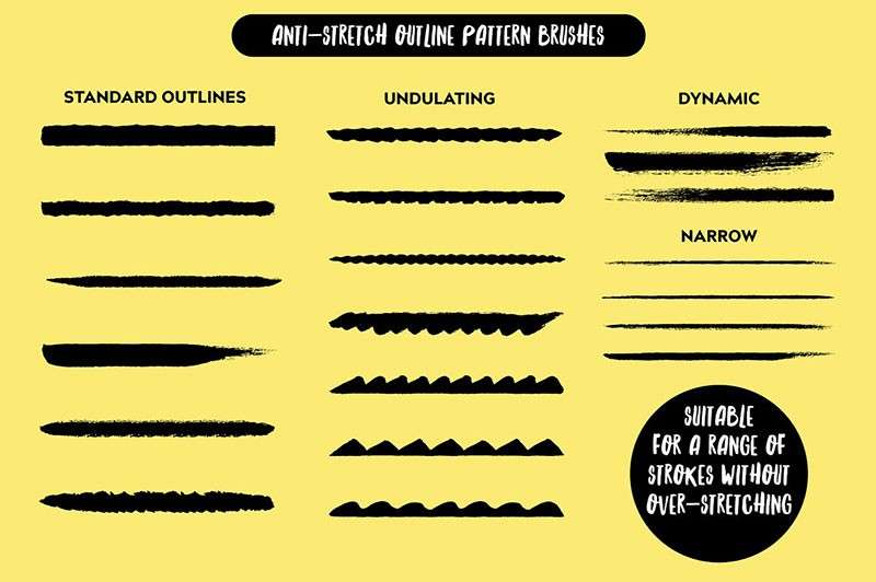 AI油墨画笔刷套装 笔刷资源 sucaiwan.com