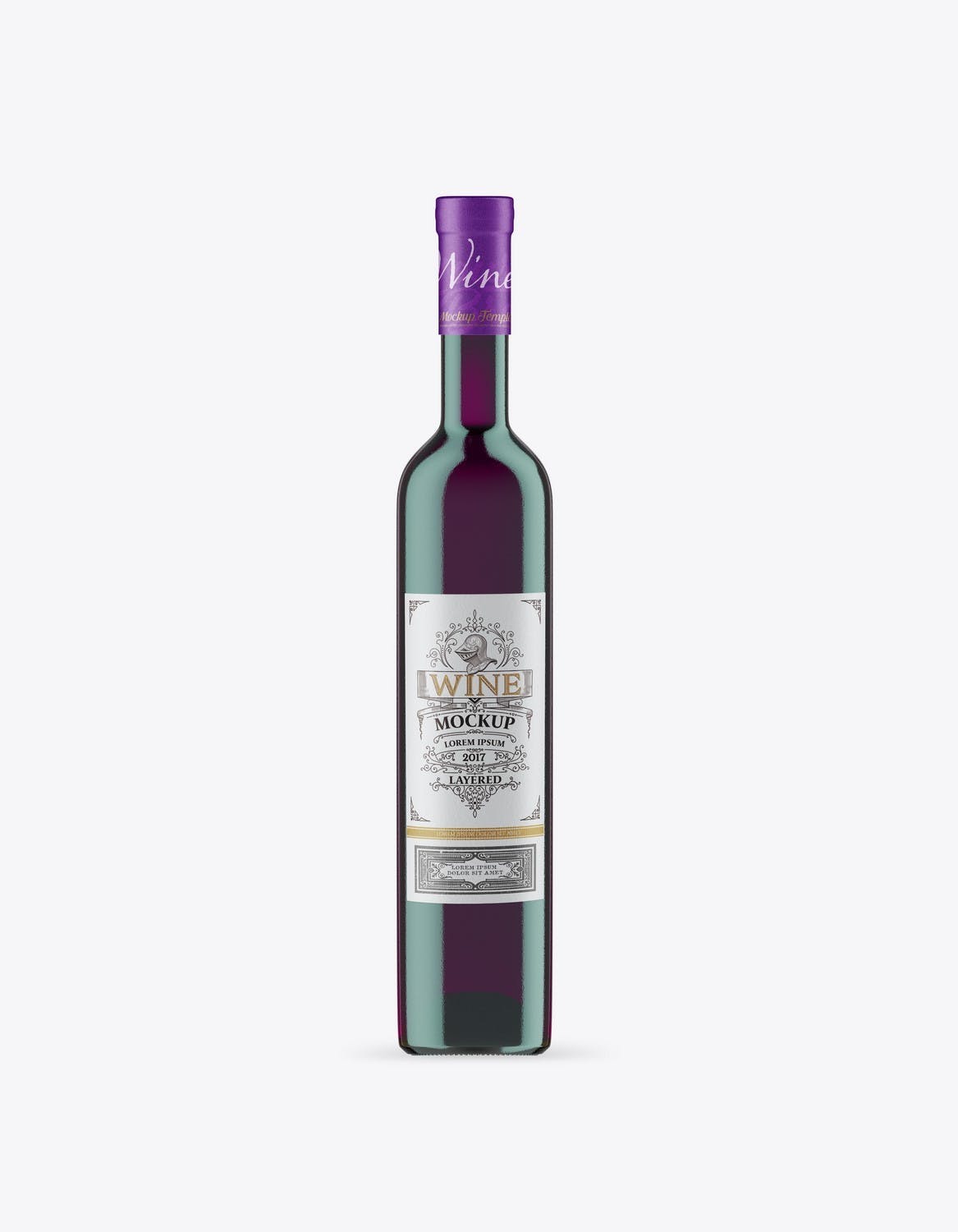 葡萄酒瓶包装设计样机 Set Wine Bottles Mockup 样机素材 sucaiwan.com