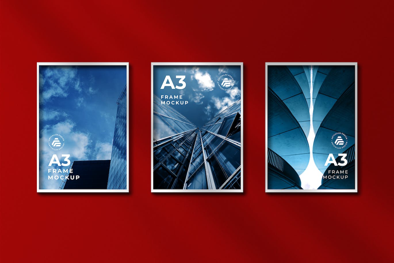 A3规格框架海报样机模板 Frame Poster Mockup 样机素材 sucaiwan.com