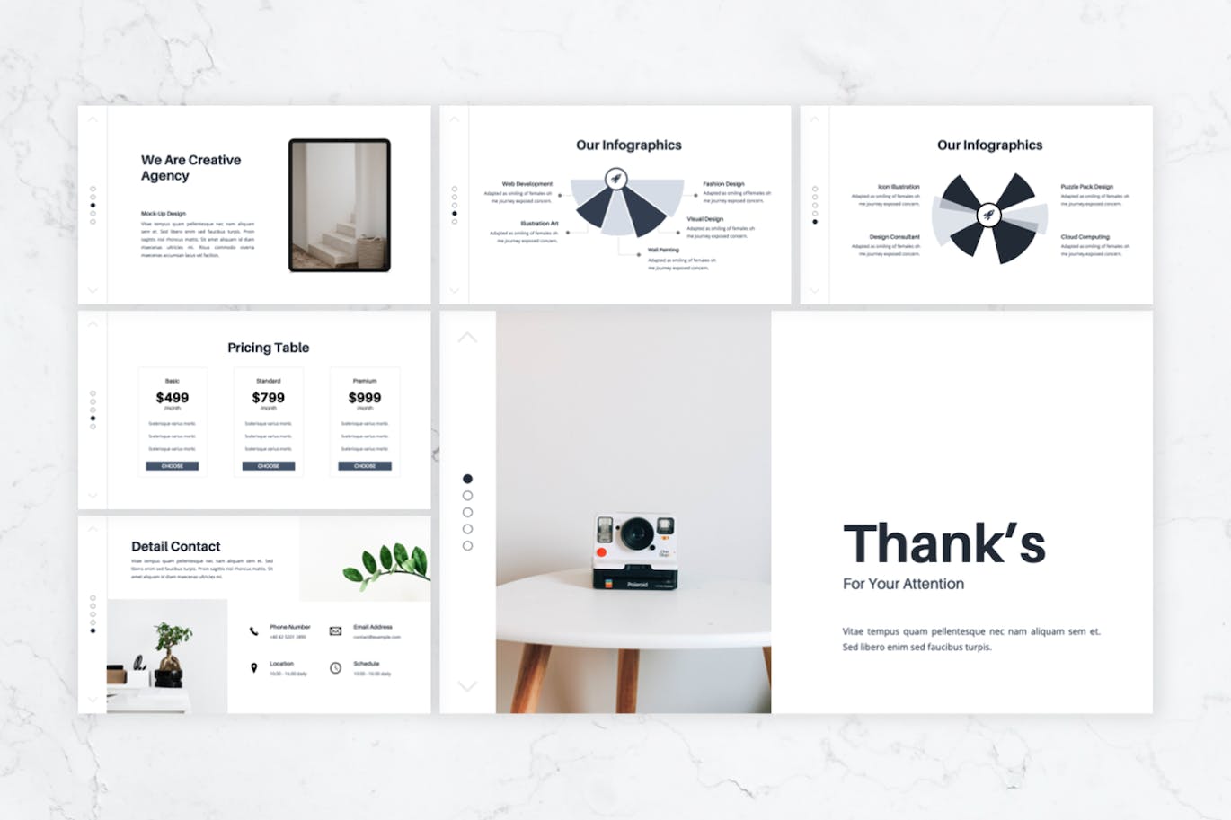 极简作品展示PowerPoint演示文稿模板 Thorne – Minimal PowerPoint Template 幻灯图表 sucaiwan.com