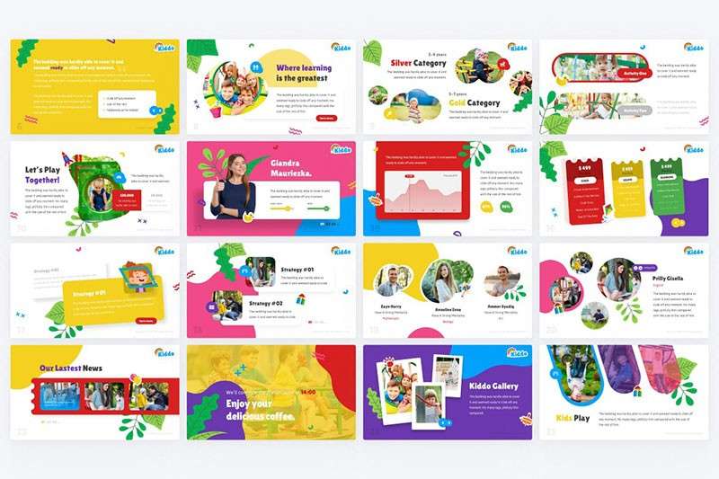 卡通儿童教育PPT模板 样机素材 sucaiwan.com