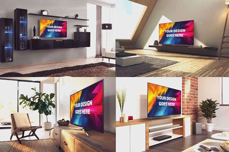 25个真实家庭场景电视样机PSD模板 样机素材 sucaiwan.com