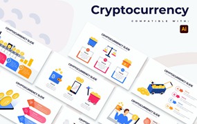 加密货币信息图表矢量模板 Business Cryptocurrency Illustrator Infographics