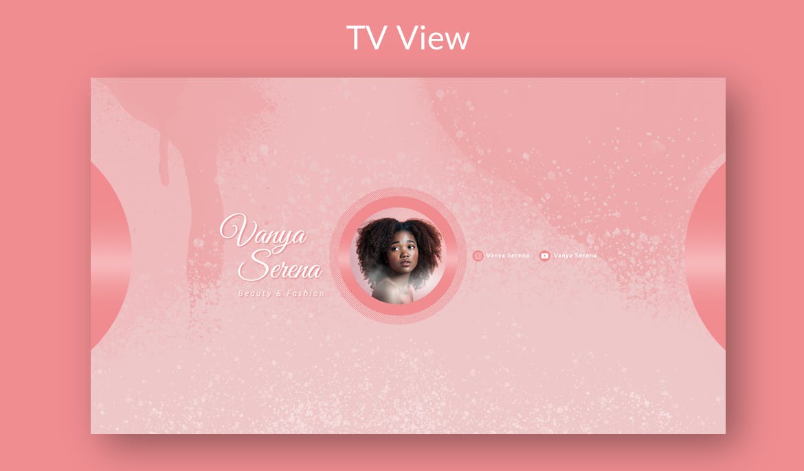 美容时尚–Youtube频道艺术Banner模板 Beauty Fashion – Youtube Channel Art Header 设计素材 sucaiwan.com