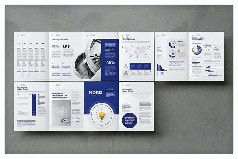 企业年报手册InDesign设计模板 样机素材 sucaiwan.com