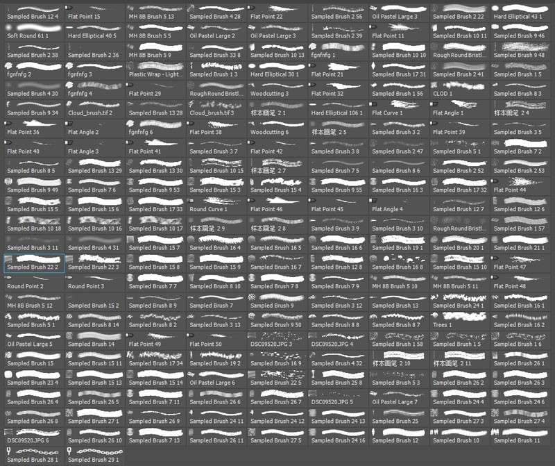 200+大师级油画效果Photoshop笔刷 笔刷资源 sucaiwan.com