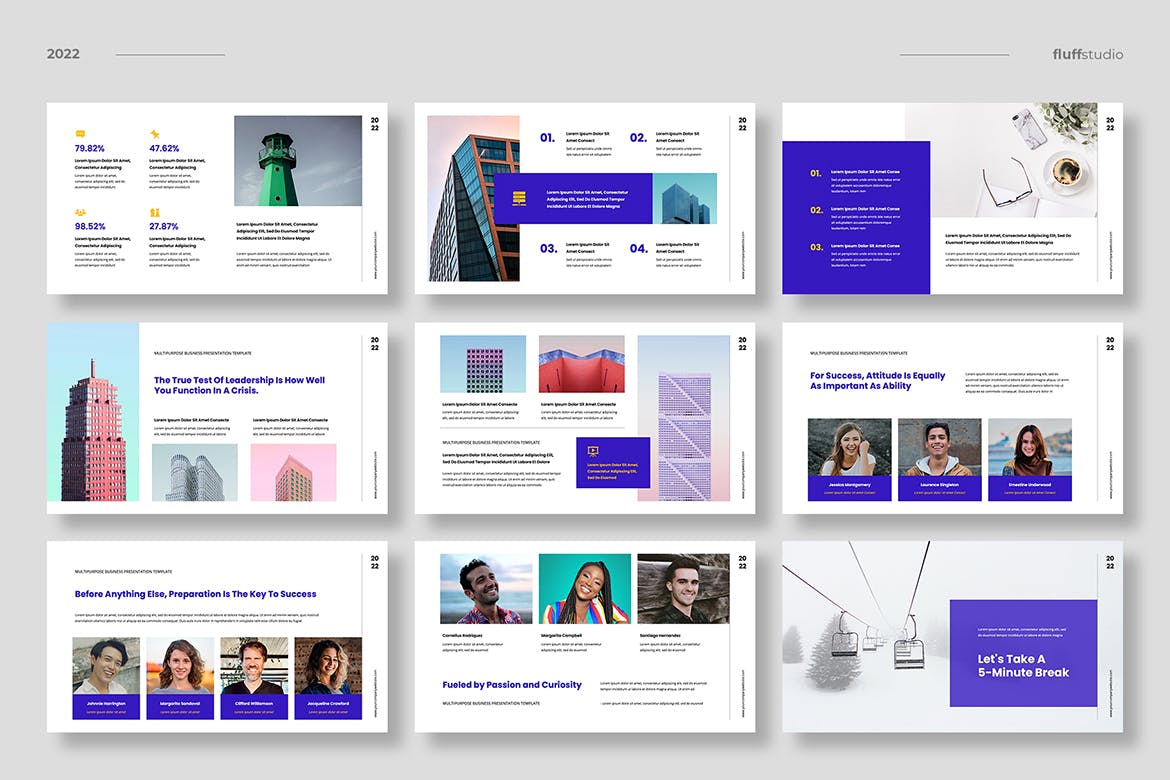 企业职位介绍PowerPoint演示模板 Fortura – Multipurpose Powerpoint Template 幻灯图表 sucaiwan.com