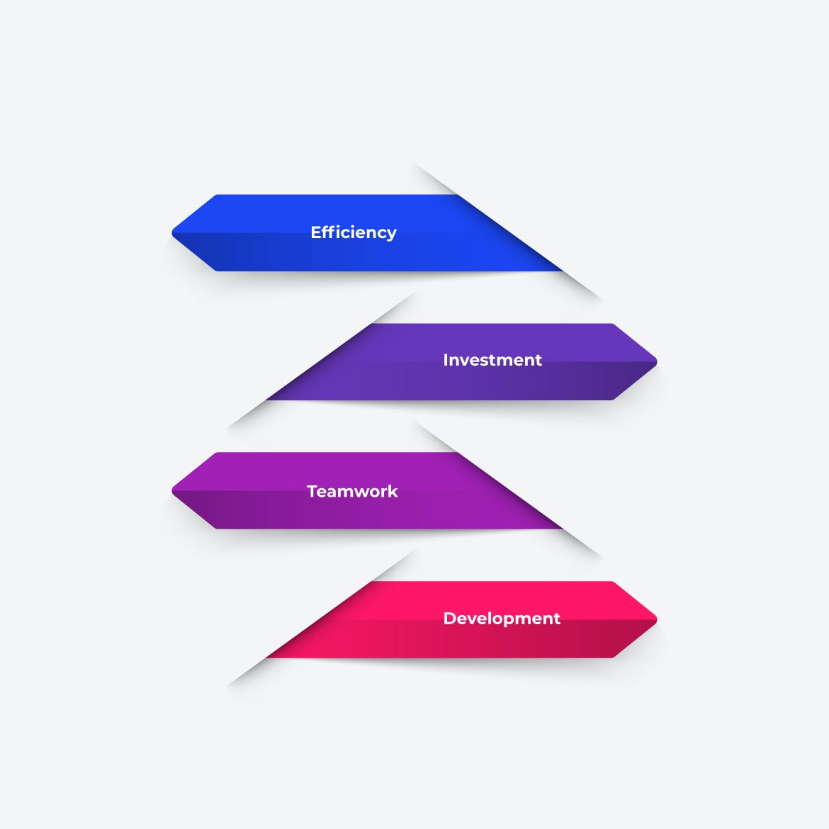 创意流程图信息图表元素集 Infographics Elements Set 幻灯图表 sucaiwan.com