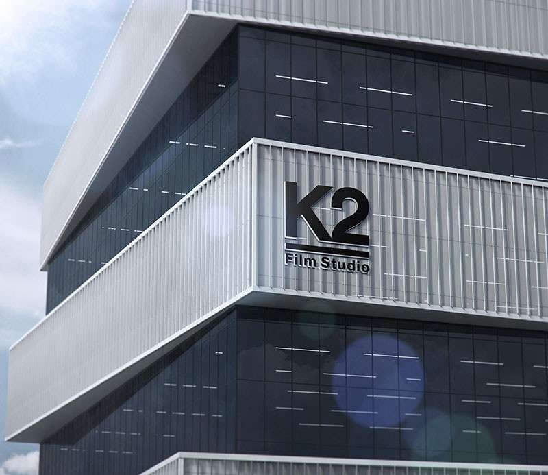 办公楼外墙立体LOGO标志牌样机模板PSD 样机素材 sucaiwan.com