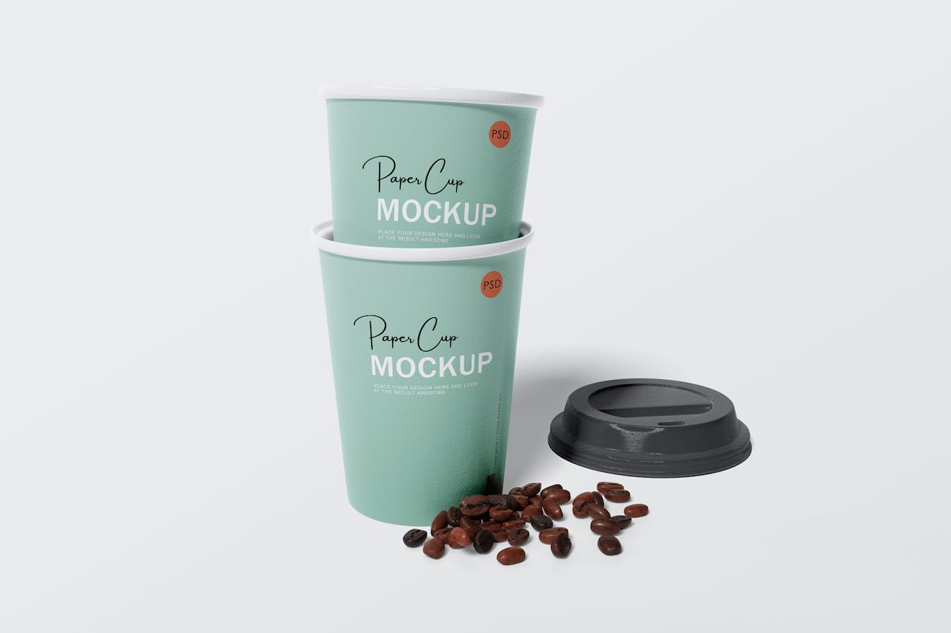 纸咖啡杯品牌设计样机 Paper coffee cup mockup 样机素材 sucaiwan.com