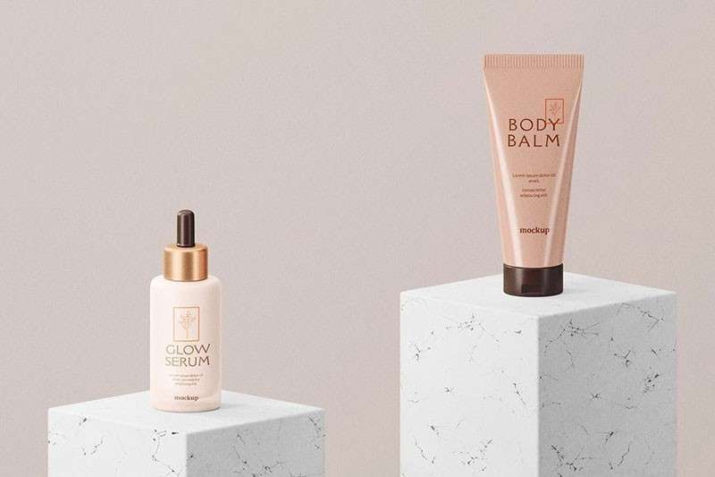 化妆品包装设计场景样机PSD模板 样机素材 sucaiwan.com