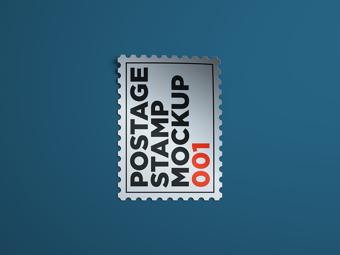 锯齿邮票图案Logo设计样机v1 Postage Stamp Mockup 001 样机素材 sucaiwan.com
