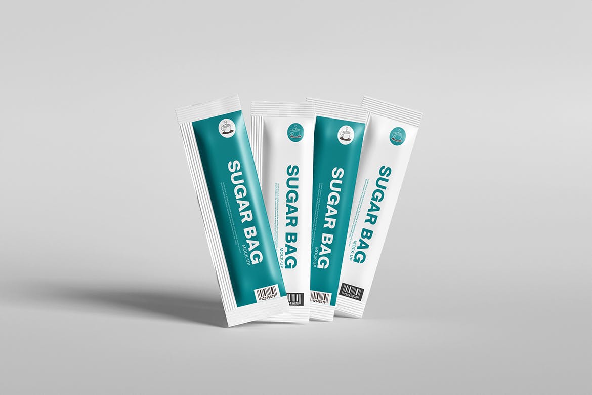 白糖袋包装设计样机 Sugar Bag Mockup 样机素材 sucaiwan.com