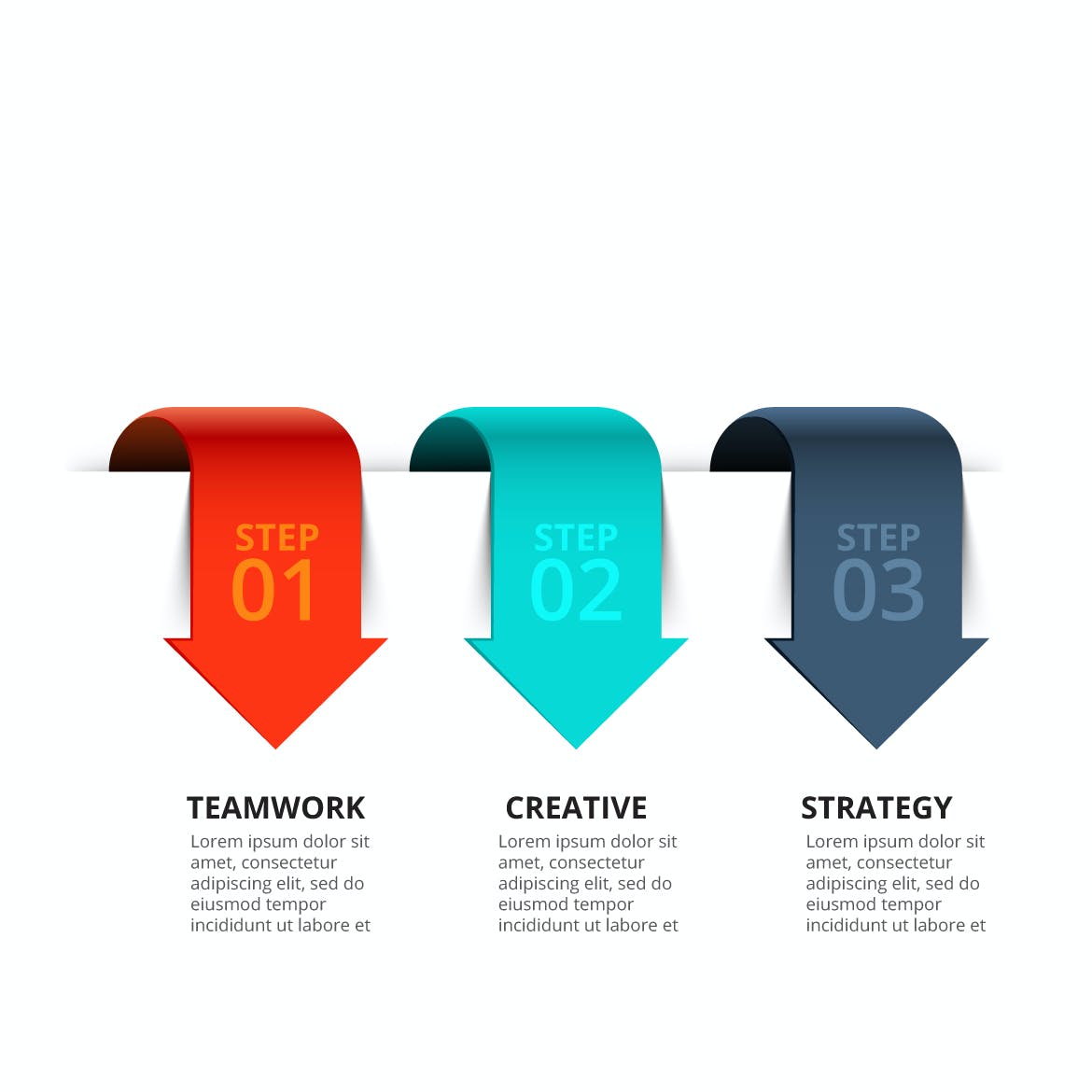 箭头数据信息图表模板 Arrows Infographics Templates 幻灯图表 sucaiwan.com