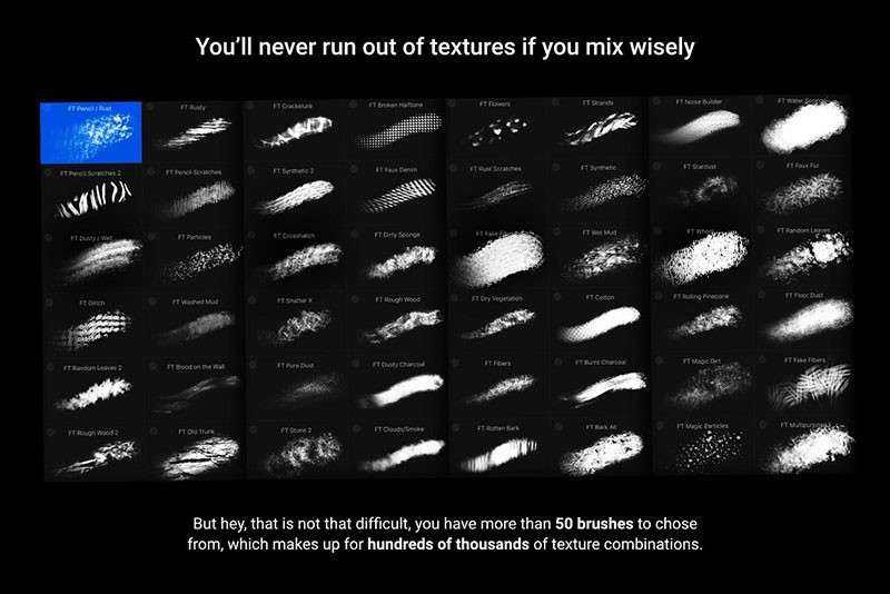 Procreate儿童绘本插画纹理笔刷 笔刷资源 sucaiwan.com