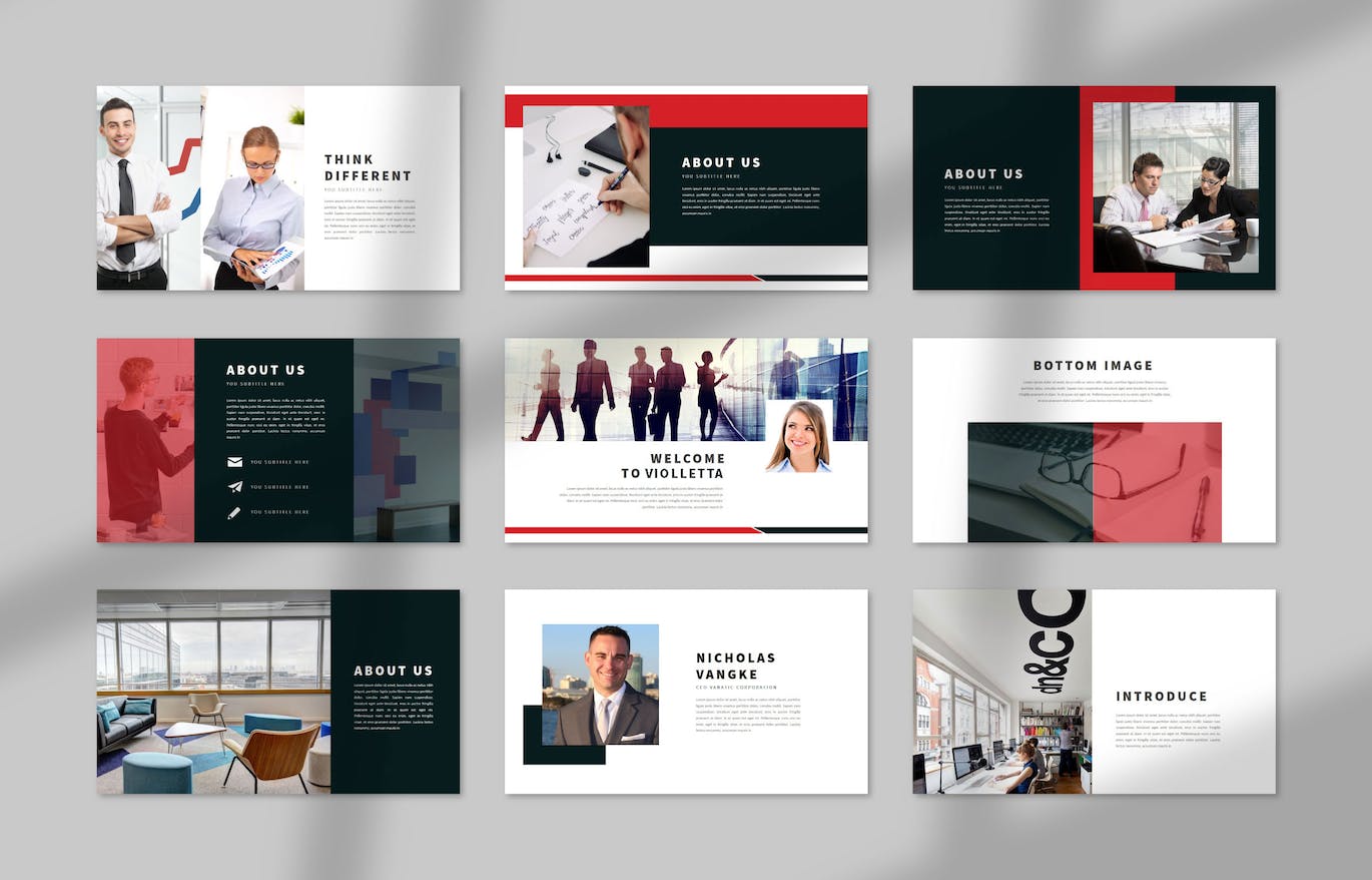 企业市场营销演示PPT模板 Marketing PowerPoint Presentation 幻灯图表 sucaiwan.com