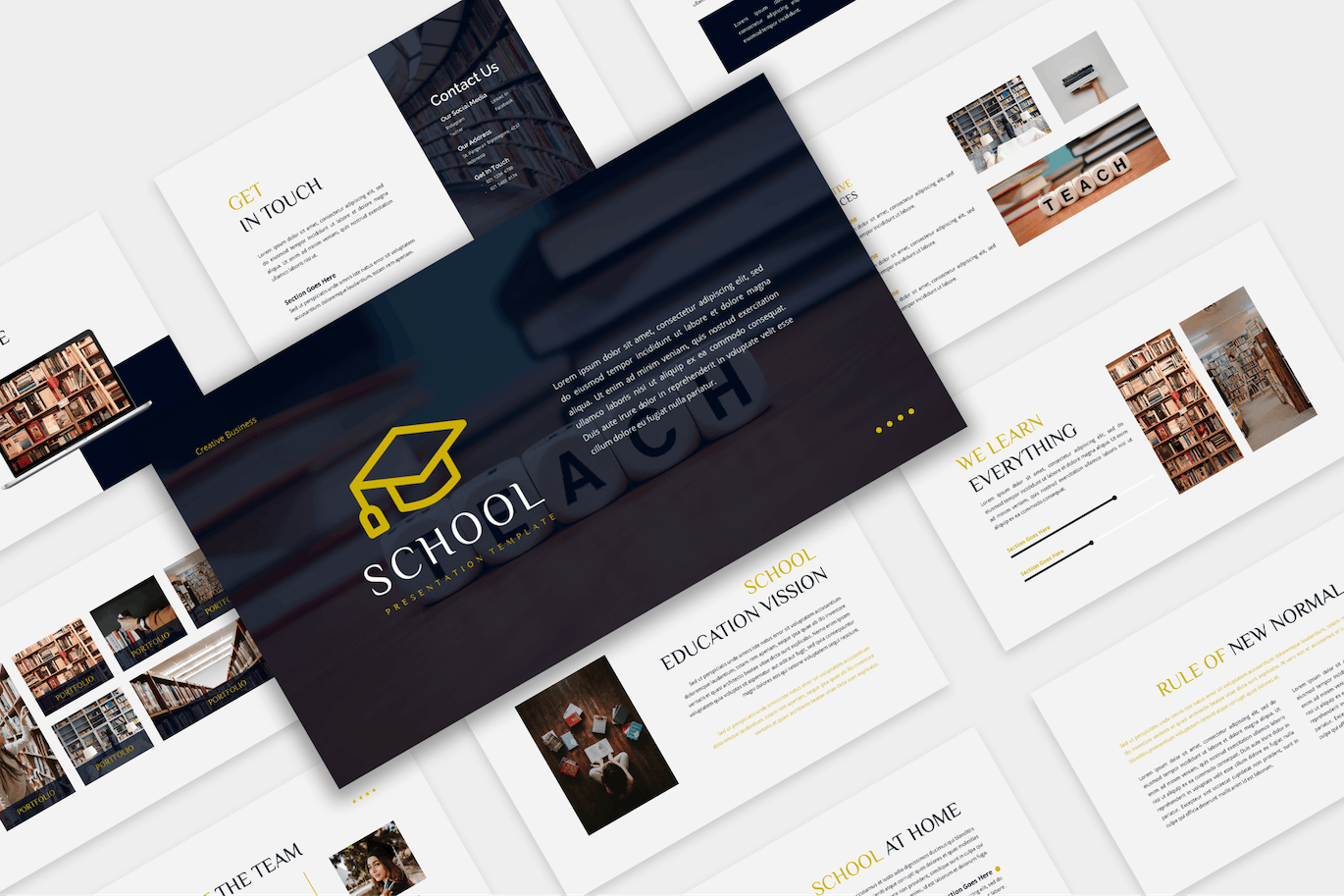 大学教育PPT幻灯片设计模板 School – Friendly Education PowerPoint 幻灯图表 第1张-素材湾丨精选海外优质设计素材资源 大学教育PPT幻灯片设计模板 School – Friendly Education PowerPoint 幻灯图表 sucaiwan.com