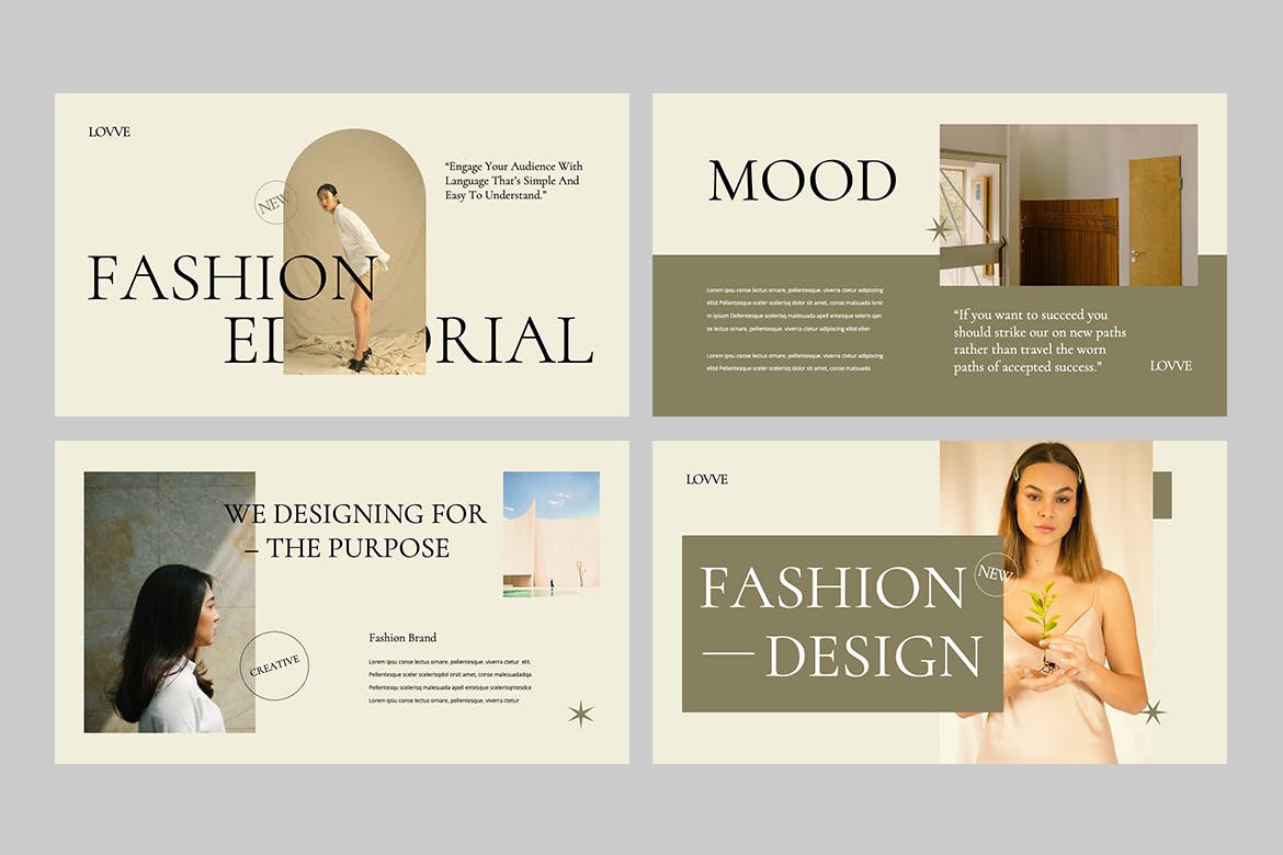 美学优雅PPT演示幻灯片模板 LOWWE – Aesthetic Elegant Powerpoint 幻灯图表 sucaiwan.com