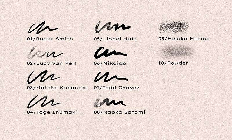 10个Procreate混合画笔 笔刷资源 sucaiwan.com