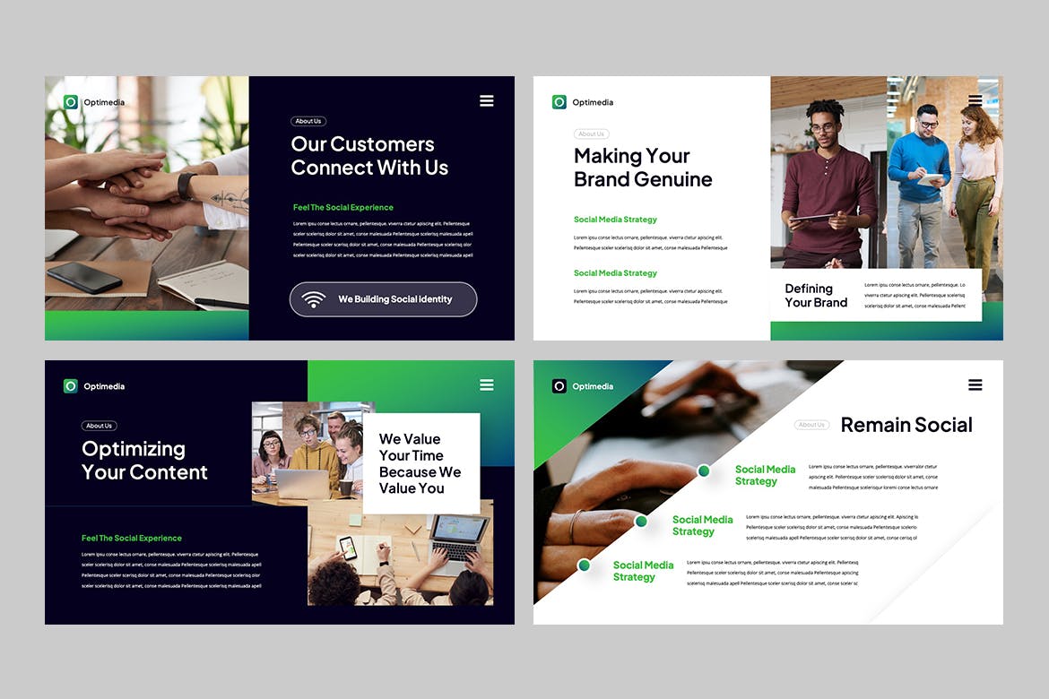 数字营销PPT演示文稿 Digital Marketing Powerpoint Template 幻灯图表 sucaiwan.com