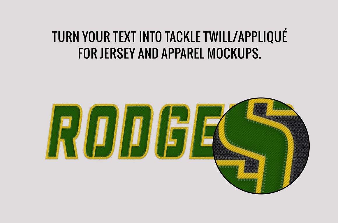 球衣号码刺绣效果PS动作 插件预设 sucaiwan.com