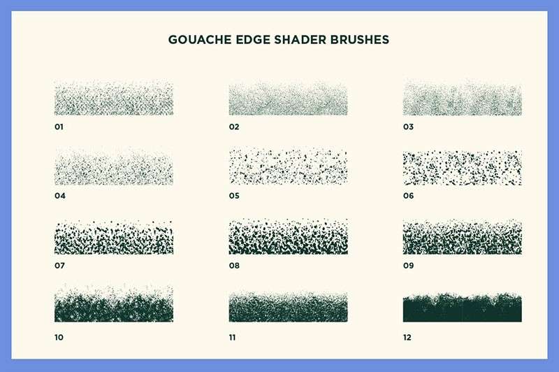水粉着色AI笔刷 笔刷资源 sucaiwan.com