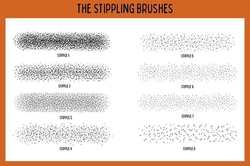 Procreate和AI点绘着色笔刷 笔刷资源 sucaiwan.com