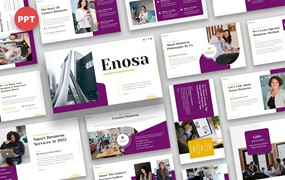 企业文化介绍PPT创意模板 Enosa – Business Powerpoint