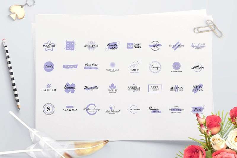160个女性主题LOGO矢量模板，AI PSD格式 图标素材 sucaiwan.com