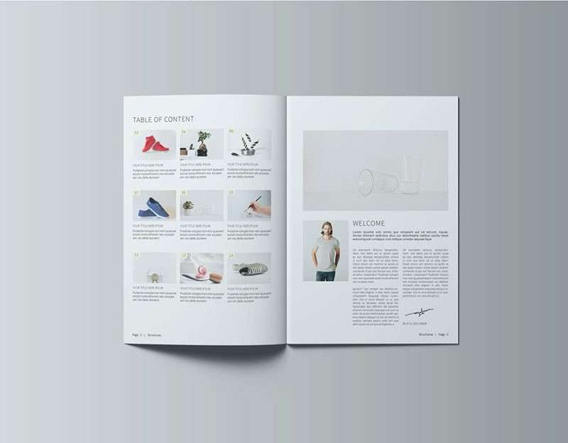 极简风画册设计模板，INDD源文件 样机素材 sucaiwan.com