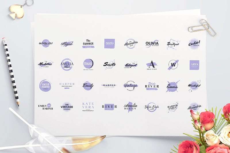 160个女性主题LOGO矢量模板，AI PSD格式 图标素材 sucaiwan.com