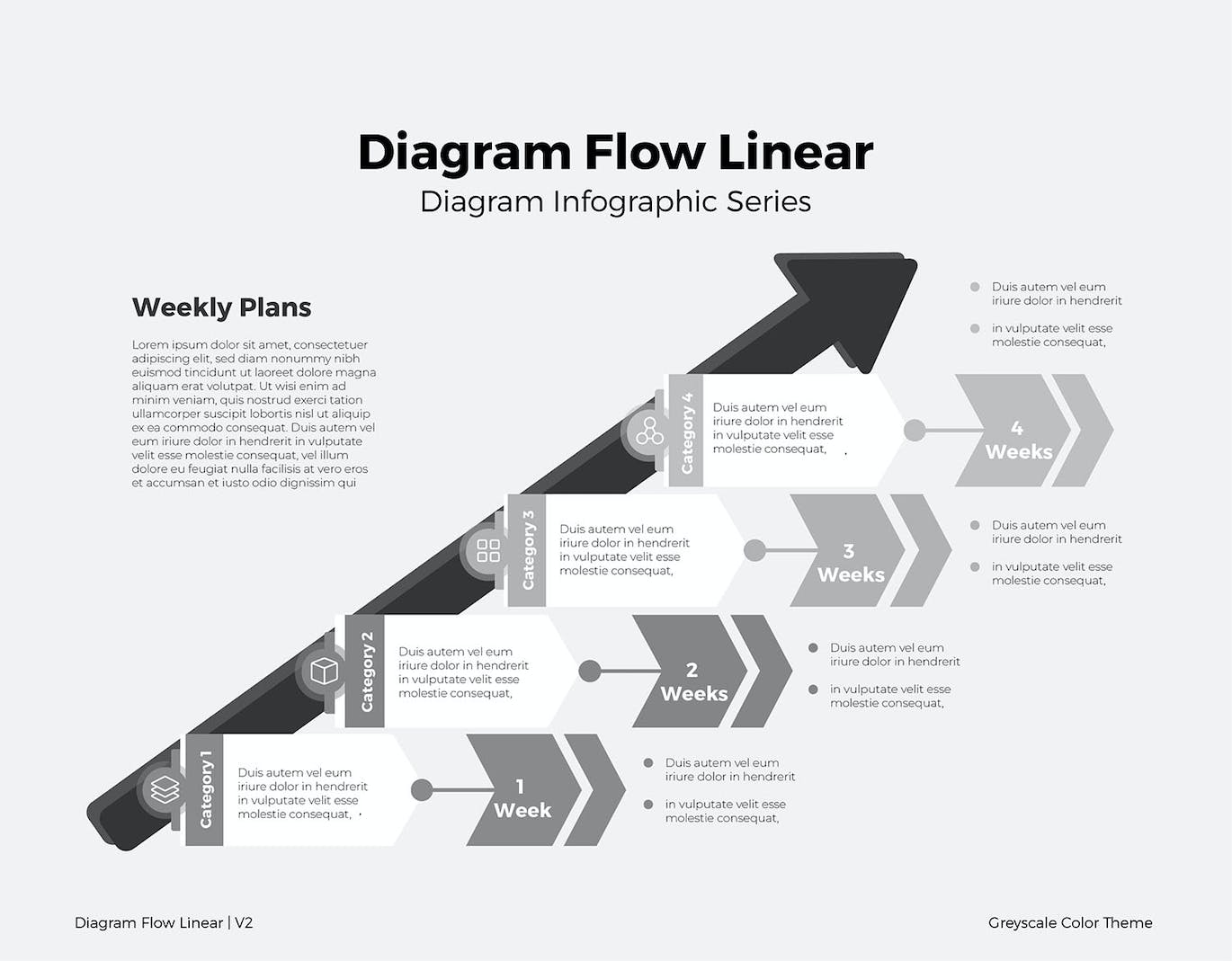 线条流程图表矢量素材v2 Diagram Flow Linear V2 图片素材 sucaiwan.com