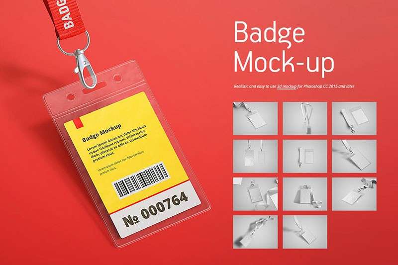 11个企业工牌设计展示样机PSD模板 样机素材 sucaiwan.com