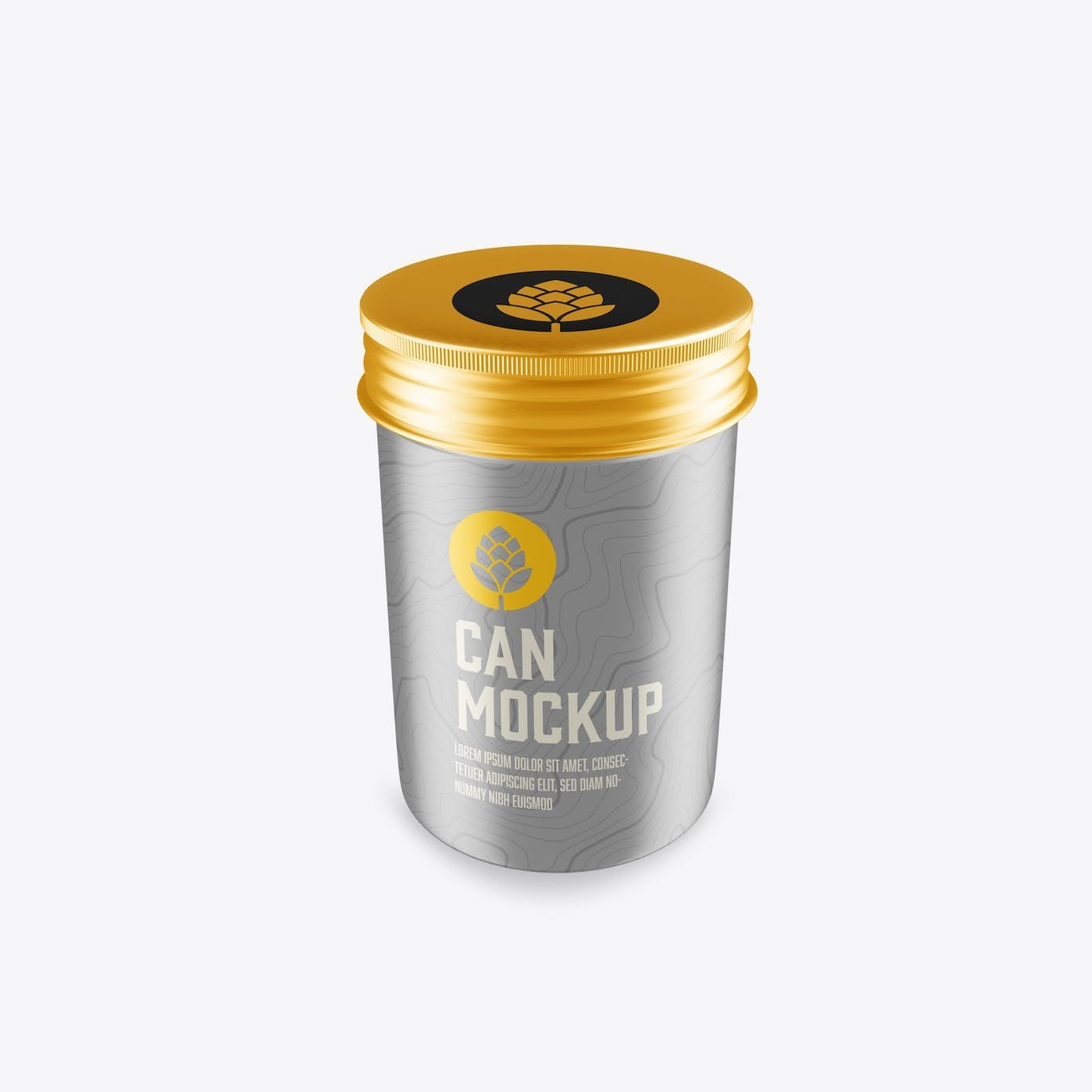 拧盖锡罐包装设计样机 Set Colored Tin Mockup 样机素材 sucaiwan.com