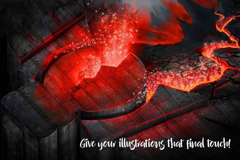 30个闪亮光效Procreate笔刷 笔刷资源 sucaiwan.com