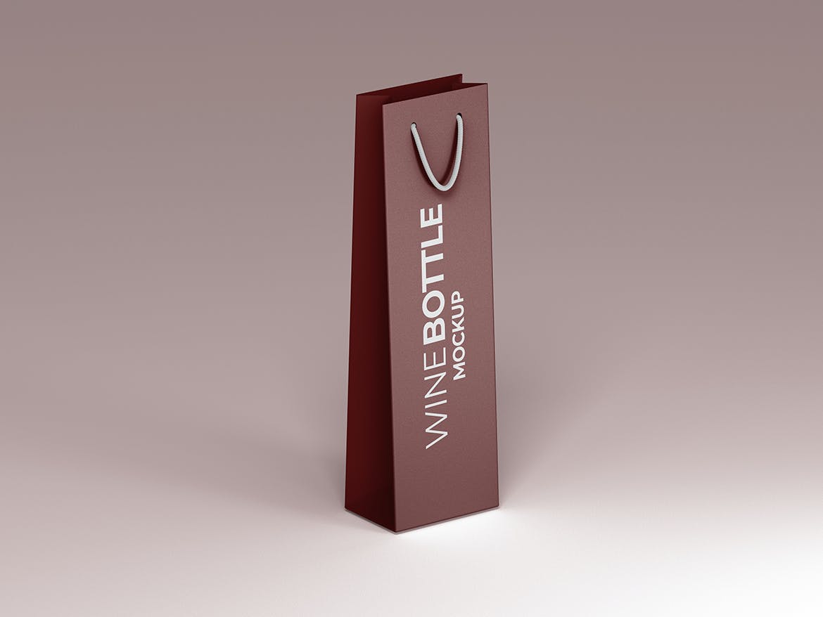 葡萄酒购物袋品牌设计样机 Wine Shopping Bag Mockup 样机素材 sucaiwan.com