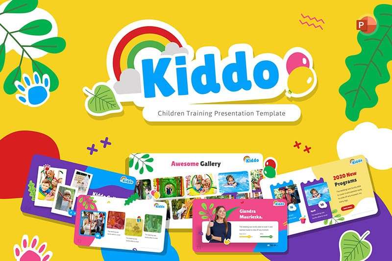 卡通儿童教育PPT模板 样机素材 sucaiwan.com