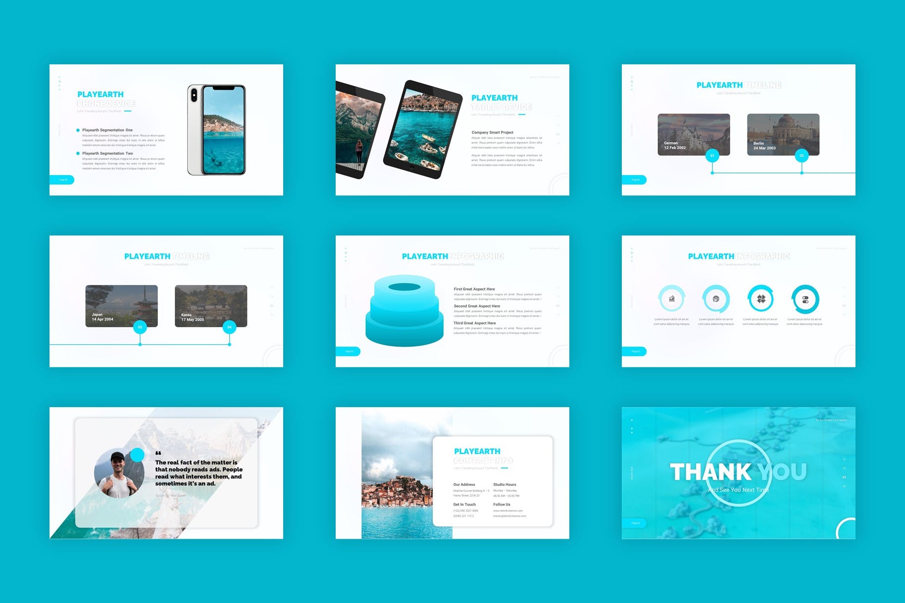 海洋旅行蓝色PPT素材 PlayEarth Travel And Trip – PowerPoint 幻灯图表 第5张-素材湾丨精选海外优质设计素材资源 海洋旅行蓝色PPT素材 PlayEarth Travel And Trip – PowerPoint 幻灯图表 sucaiwan.com
